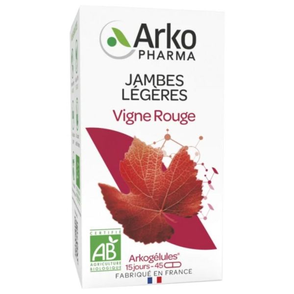 ARKOPHARMA ARKOGELULES VIGNE ROUGE BIO GELULE 45