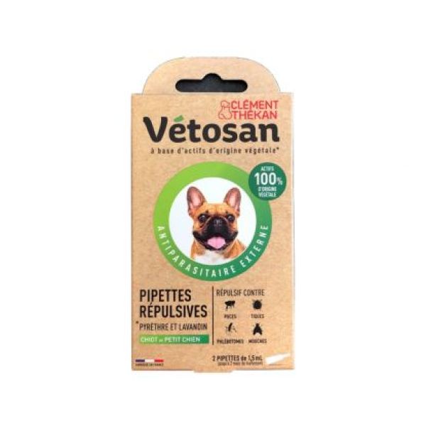 CLEMENT THEKAN VETOSAN CHIOT PETIT CHIEN PIPETTE X2