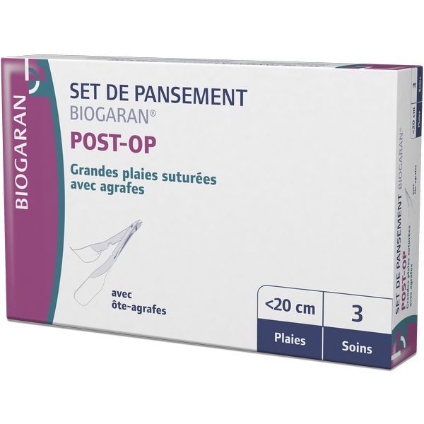 BIOGARAN SET PANSEMENT POST OPERATOIRE AGRAFE X3
