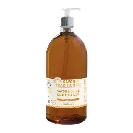 image produit BEAUTERRA Savon Liquide Vanille/Miel, 1L - Douceur Réconfortante & Hydratation