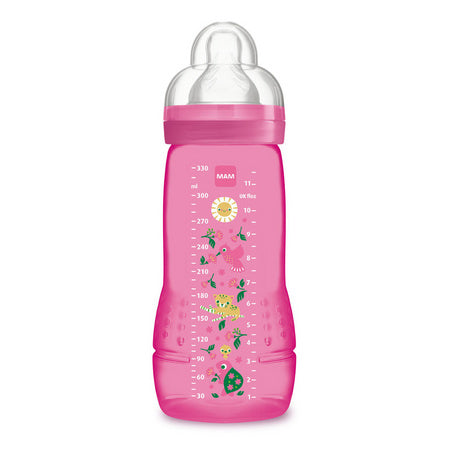 image produit Biberon MAM Easy Active Fille, Biberon, 330ml - Débit Maîtrisé & Design Féminin
