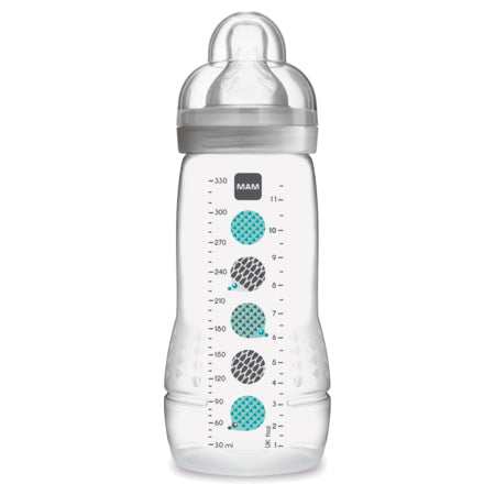 image produit Biberon MAM Easy Active Gris, Biberon, 330ml - Neutralité Élégante & Fonctionnalité