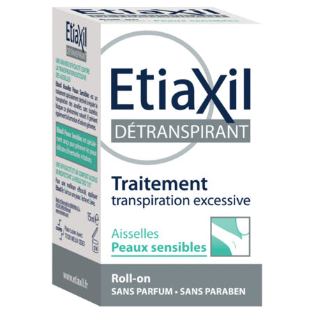 image produit ETIAXIL Déodorant Aisselles, Bille Peau Sensible, 15ml - Efficacité & Douceur