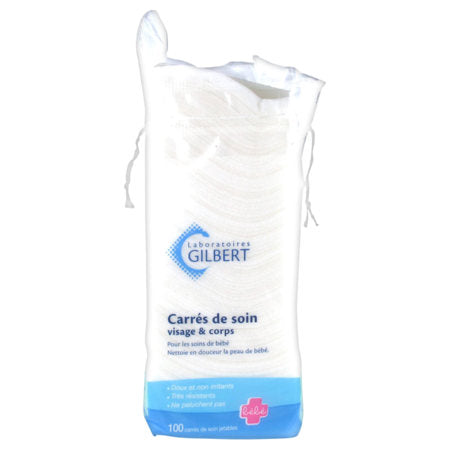 image produit GILBERT Carrés de Soin Bébé, 100 sachets - Douceur & Hygiène