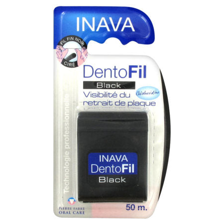 image produit INAVA Dentofil Black, 50m - Nettoyage Profond & Protection