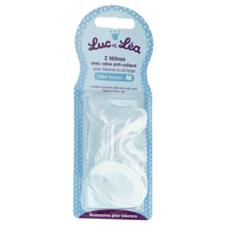 image produit LUC ET LEA Tétine Débit Moyen Silicone - Confort & Adaptation pour l'Alimentation