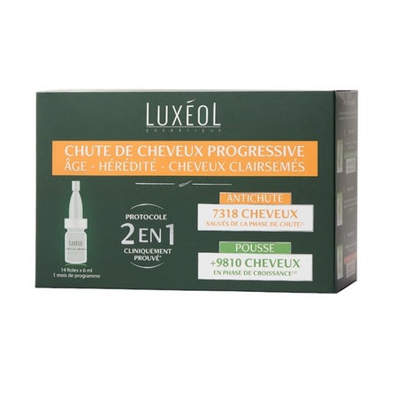 Luxéol Chute de cheveux progressive 2en1 (fioles)
