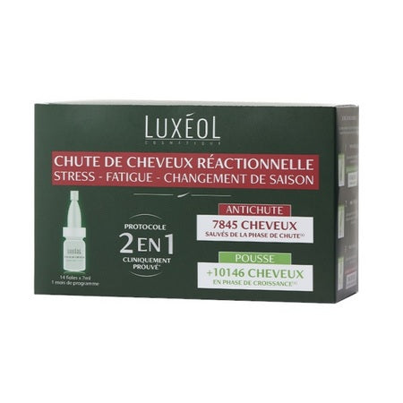 Luxéol Chute de cheveux réactionnelle 2en1 (fioles)