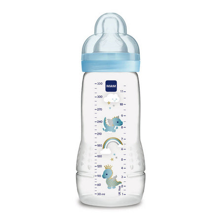 image produit MAM Biberon 2ème Âge Cercle Bleu, 330ml - Transition Douce vers une Nouvelle Étape
