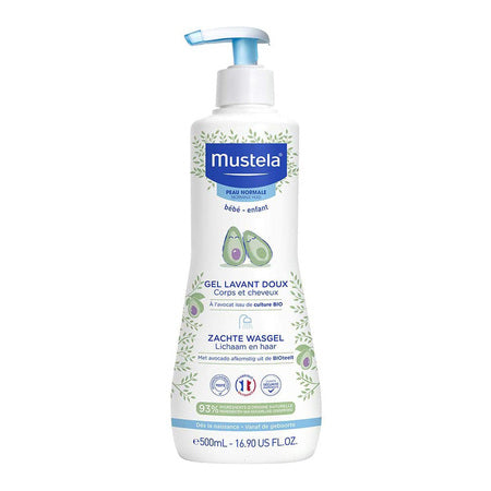 image produit MUSTELA Bébé Gel Lavant Doux, 500ml - Nettoyage Doux & Protection de la Peau de Bébé