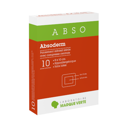 image produit MV Absoderm Pansements Adhésifs, 8x10cm, 10 unités - Protection des Petites Plaies