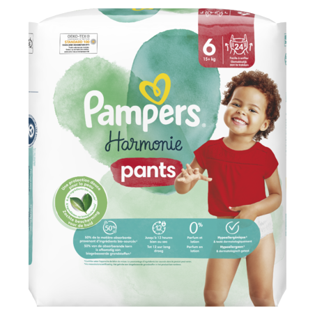 image produit PAMPERS Harmonie Pants Grande Taille 6, Pack de 24 - Douceur & Protection Écologique