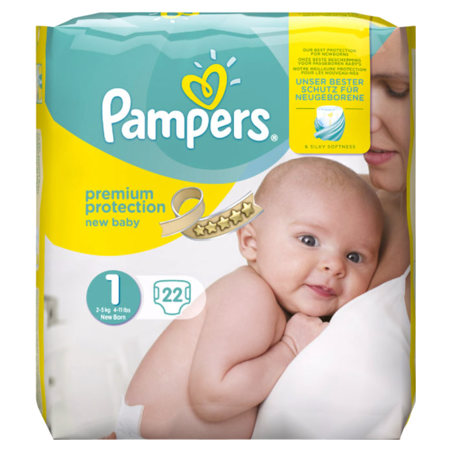image produit PAMPERS New Baby Taille 1, 22 Couches - Confort & Protection pour Nouveau-nés