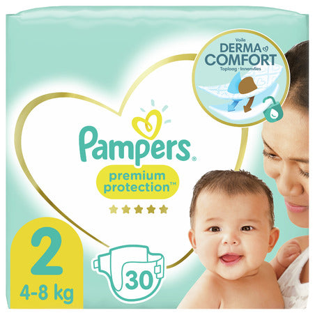 image produit PAMPERS Premium Protection Taille 2, 4-8kg, 30 Couches - Protection & Confort Supérieurs