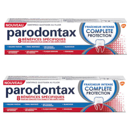 image produit PARODONTAX Protection Complète, 75ml x2 - Soin Complet des Gencives & Dents