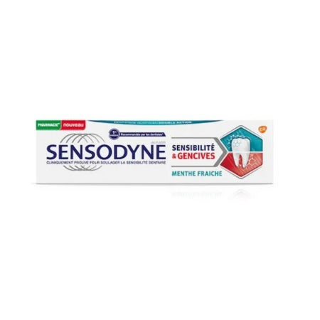 image produit SENSODYNE Sensibilité & Gencives, 75ml - Soin Ciblé pour Dents Sensibles et Gencives