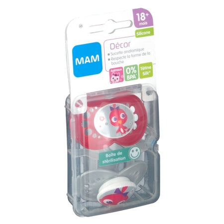 image produit Sucette MAM Silicone Animaux 18M x2 - Aventure & Découverte avec Confort Animal