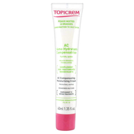 image produit TOPICREM AC Crème Hydratante Compensatrice, 40ml - Hydratation Intense & Équilibre Cutané