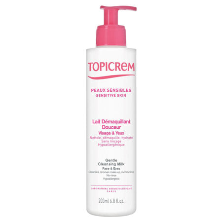 image produit TOPICREM Lait Démaquillant Douceur, 200ml - Nettoyage Doux & Confort