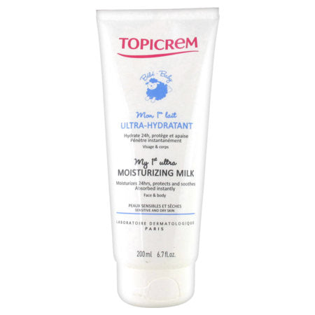 image produit TOPICREM Mon 1er Lait Ultra-Hydratant, 200ml - Hydratation Bébé & Peau Douce
