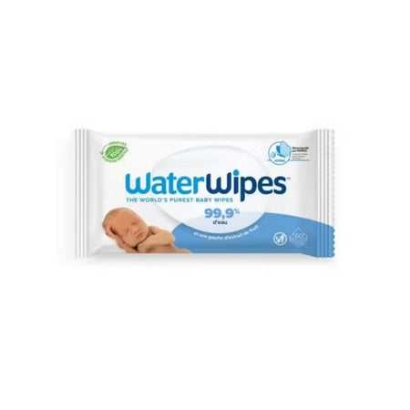 image produit WATERWIPES Lingettes Bébé, Paquet de 60 - Pureté & Douceur Naturelle