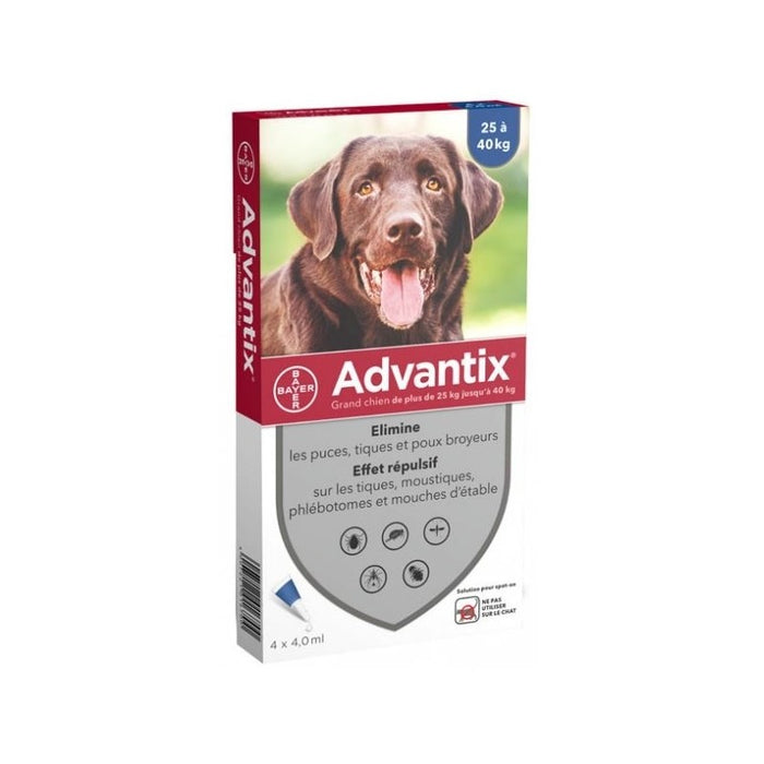 ADVANTIX CHIEN GRAND SPOT ON SOLUTION 4ML 4