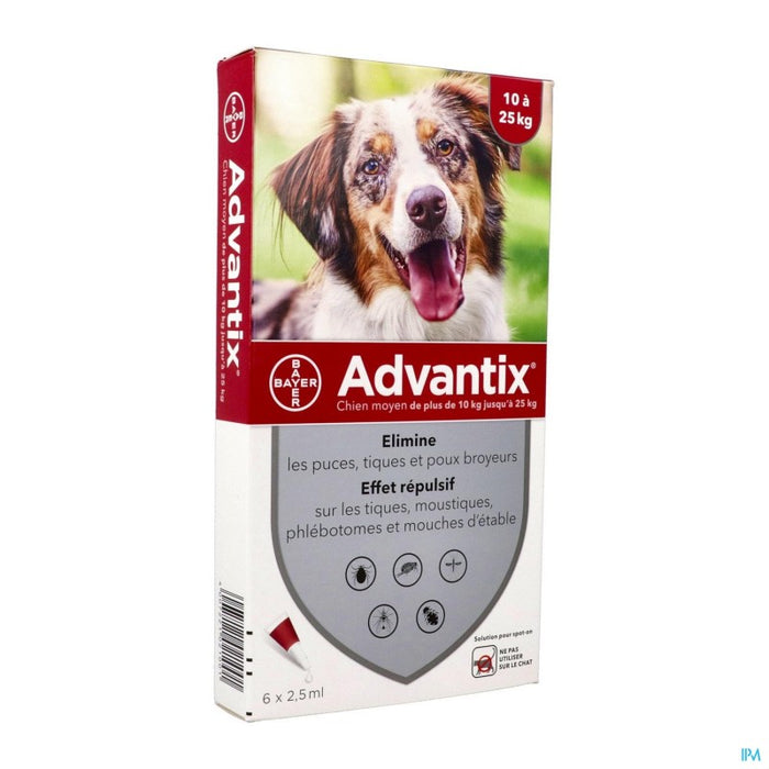 ADVANTIX CHIEN MOYEN SPOT ON SOLUTION 2ML5 6