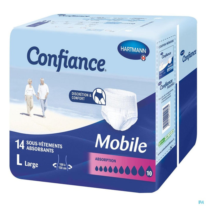 HARTMANN CONFIANCE MOBILE ABSORPTION 10 SLIP ABSORBANT L 14