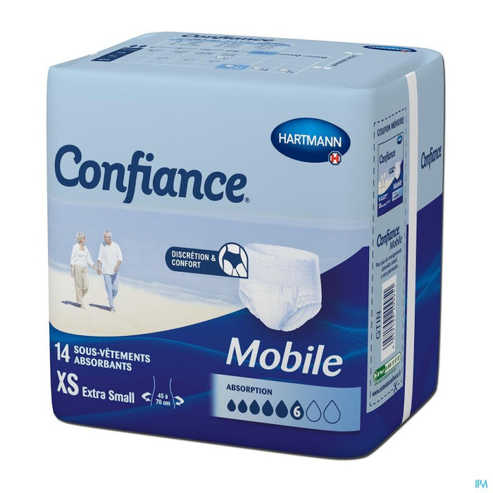 HARTMANN CONFIANCE MOBILE ABSORPTION 6 SLIP ABSORBANT XS 14