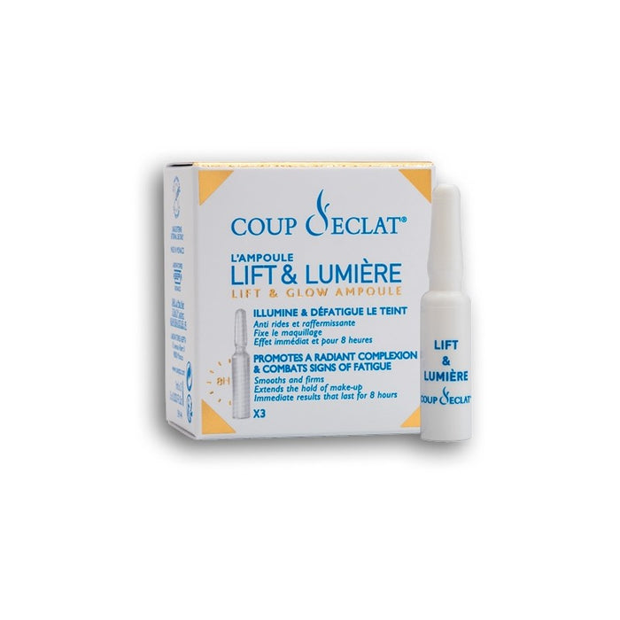 Boîte d'ampoules Coup d'Éclat Lift & Lumière, anti-rides, effet immédiat, illumine et défatigue le teint, pack de 3