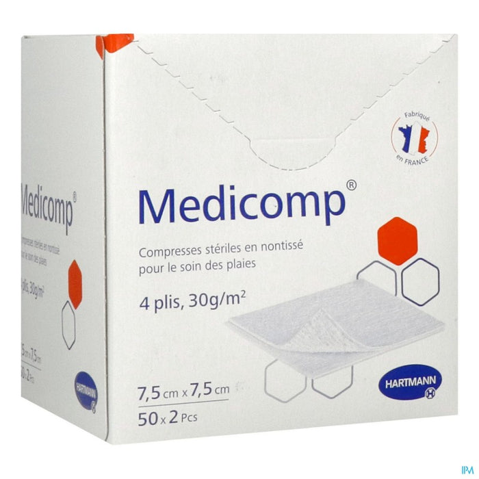 HARTMANN MEDICOMP COMPRESSE STERILE 7CM5 X 7CM5 2 X50