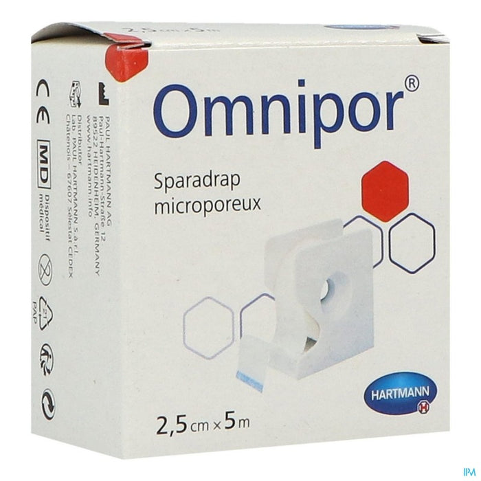 HARTMANN OMNIPOR SPARADRAP MICROPOREUX 5M X 2CM5