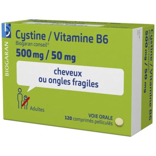 CYSTINE VIT B6 BIOGARAN CONSEIL 500MG COMPRIME 120