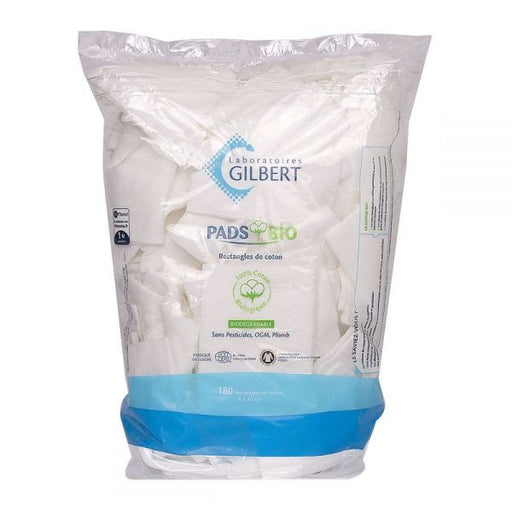 LABORATOIRES GILBERT BEBE PADS BIO COTON RECTANGLE BIODEGRADABLE 180