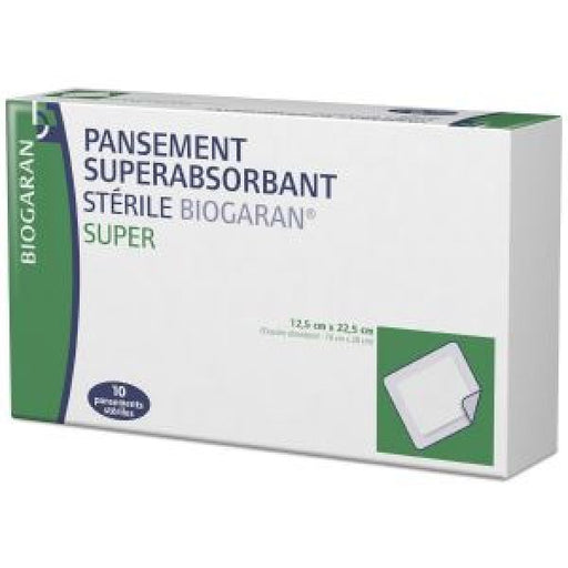 BIOGARAN PANSEMENT SUPERABSORBANT SUPER 12CM5 X 22CM5 10