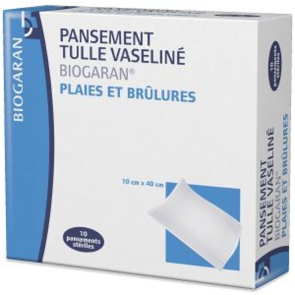 BIOGARAN PANSEMENT PLAIES ET BRULURES 10CM X 40CM X10