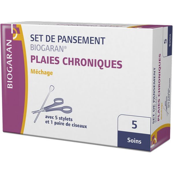 BIOGARAN SET PANSEMENT PLAIES CHRONIQUES MECHAGE X5