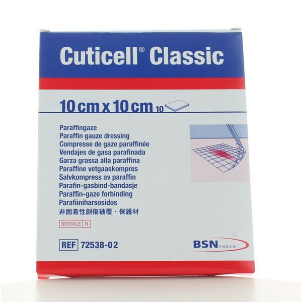 CUTICELL CLASSIC PANSEMENT GRAS 10CM X 10CM 10