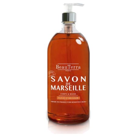 image produit BEAUTERRA Savon Liquide Fleur d'Oranger, 300ml - Éveil Sensoriel Délicat