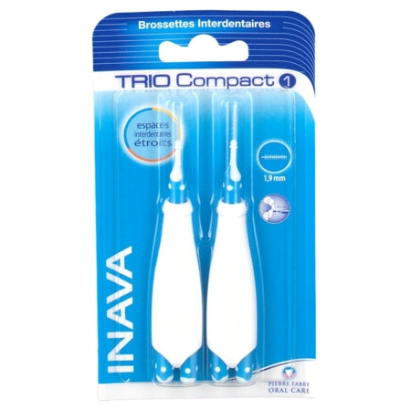 image produit INAVA Trio Compact Brossettes Microfines, Blister - Accessibilité & Nettoyage Complet