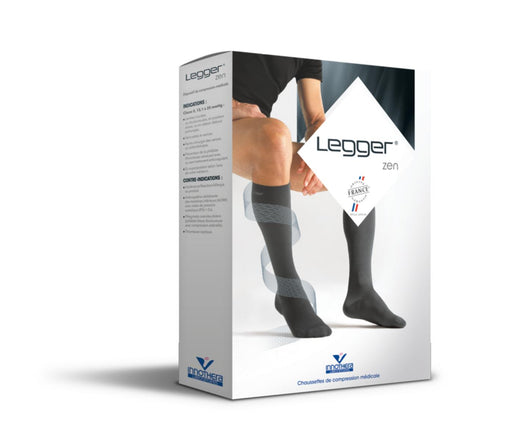 INNOTHERA LEGGER2 ZEN HOMME CHAUSSETTE FUSAIN LONG T1