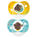 image produit Luc et Lea Duo Sucette 0-6M Anatomique Pois & Anneau - Confort Optimal & Design Joyeux pour les Premiers Mois