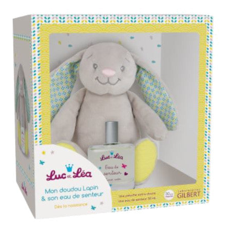 image produit LUC-LEA Coffret Eau de Senteur + Doudou Lapin - Parfum Doux & Peluche pour Bébé