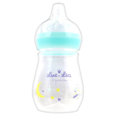 image produit Luc et Lea Biberon Ergonomique Céleste, 150ml - Prise en Main Facile & Alimentation Apaisante