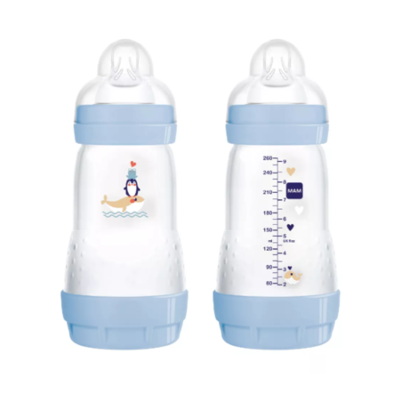 image produit MAM Biberon Easy Start Anti-Colique Aqua, 260ml - Facilité & Bien-être pour Bébé