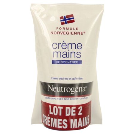 image produit NEUTROGENA Crème Mains, 2x50ml - Hydratation Intense & Réparation des Mains Sèches