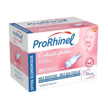 image produit PRORHINEL Embouts Jetables, 20 unités - Hygiène Nasale pour Mouche Bébé