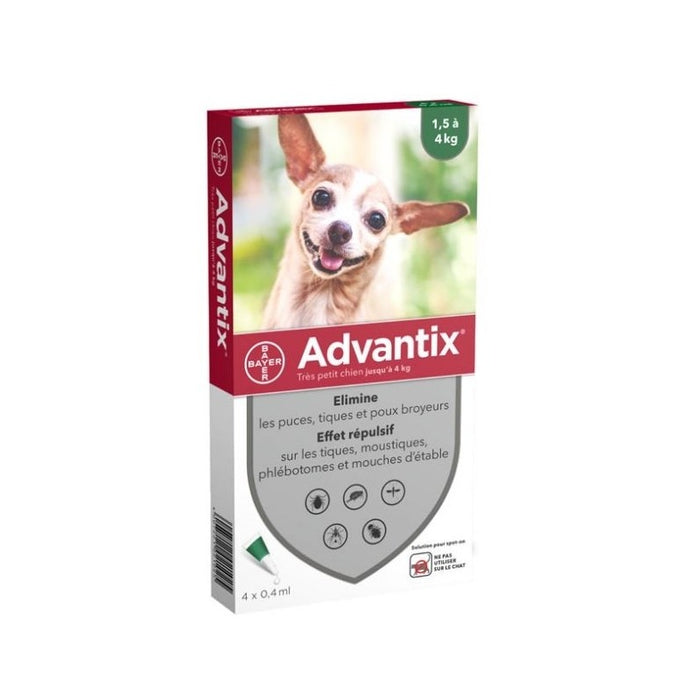 ADVANTIX CHIEN TRES PETIT SPOT ON SOLUTION 0ML4  4