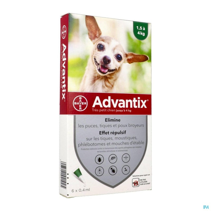 ADVANTIX CHIEN TRES PETIT SPOT ON SOLUTION 0ML4  6