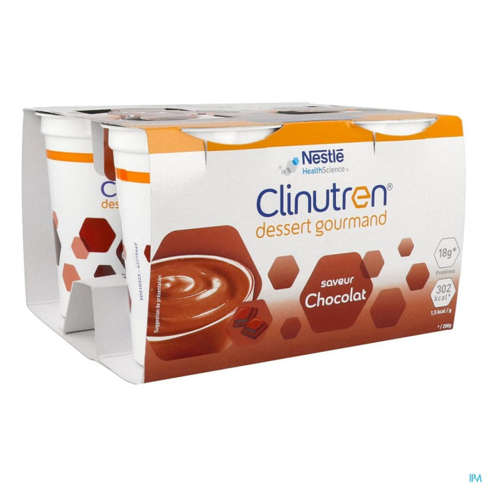 CLINUTREN DESSERT GOURMAND CHOCOLAT 200G X4